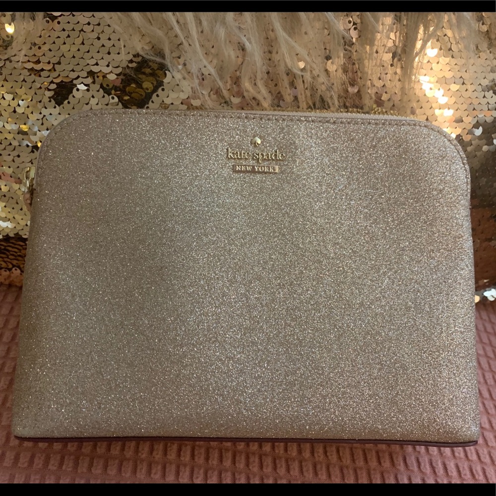 Kate Spade Rose Gold Cosmetic Bag